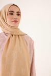 Imannoor Naia Şal - Dama Desenli - Camel