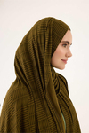Imannoor Supreme Şal - Duble I - Haki