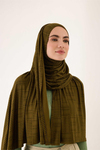 Imannoor Supreme Şal - Duble I - Haki