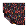 İpekevi Twill İpek Eşarp - Miniature Flower - Siyah