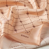 İpekevi Twill İpek Eşarp - Monogram - Gold
