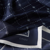 İpekevi Twill İpek Eşarp - Monogram - Lacivert