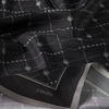 İpekevi Twill İpek Eşarp - Monogram - Siyah Gümüş