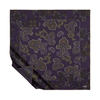 İpekevi Twill İpek Eşarp - Patchwork Desenli - Koyu Mor