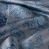 İpekevi Twill İpek Eşarp - Patchwork Desenli - Buz Mavisi