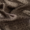 İpekevi Twill İpek Eşarp - Typo Monogram - Kahverengi