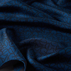 İpekevi Twill İpek Eşarp - Typo Monogram - Okyanus Mavi