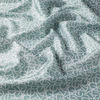 İpekevi Twill İpek Eşarp - Typo Monogram - Su Yeşili