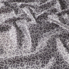 İpekevi Twill İpek Eşarp - Typo Monogram - Füme