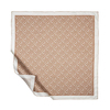 İpekevi Twill İpek Eşarp - Typo Monogram - Sütlü Kahve