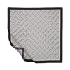 İpekevi Twill İpek Eşarp - Typo Monogram - Beyaz Siyah