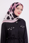 Levidor Kristal Eşarp - 20010 - Leopar Desenli Pembe