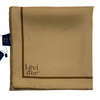 Levidor Şeritli Düz Twill İpek Eşarp - Gold