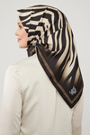 Levidor Trend Eşarp - Zebra Desen - Siyah Bej