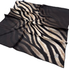Levidor Twill İpek Eşarp - Zebra Desen - Siyah Taş