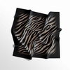 Polowell Twill Eşarp - Zebra Desenli - Siyah Kahve