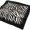 Polowell Twill Eşarp - Zebra Desenli - Siyah Beyaz