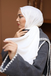 Silk Home Deluxe Şal - 40003  İnci Beyaz