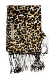 Silk Home İpek Şal - Leopar Desenli - Kahve