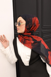 Silk Home Nariya Şal - 90006 - Siyah Kırmızı