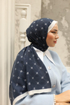 Silk Home Olinda Şal - 49003 - Lacivert Beyaz