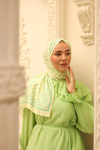 Silk Home Olinda Şal - 49005 - 13 Sarı Biskay Yeşili