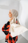 Silk Home Olinda Şal - Dalga Desenli - Koyu Krem