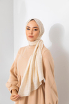 Silk Home Olinda Şal - Dalga Desenli - Krem