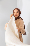 Silk Home Olinda Şal - Dalga Desenli - Krem