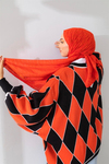 Silk Home Olinda Şal - Dalga Desenli - Mercan