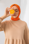 Silk Home Olinda Şal - Dalga Desenli - Turuncu