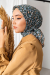 Silk Home Soft Eşarp - 1030 - Somon Siyah