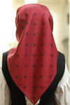 Silk Home Twill İpek Eşarp - 11392-10 Bordo Siyah
