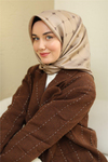 Silk Home Twill İpek Eşarp - 11392-13 Vizon Kahve