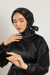 Silk Home Twill İpek Eşarp - 11392-22 Siyah Gümüş