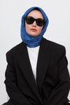 Silk Home Twill İpek Eşarp - 11392-33 Mavi Siyah