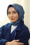 Silk Home Twill İpek Eşarp - 11393-08 İndigo Lacivert