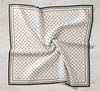 Silk Home Twill İpek Eşarp - 11393-19 Krem Siyah