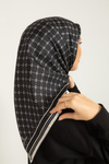 Silk Home Twill İpek Eşarp - 11393-21 Siyah Krem