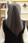 Silk Home Twill İpek Eşarp - 11393-24 Füme Siyah