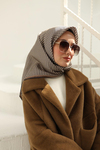 Silk Home Twill İpek Eşarp - 11409-31 Vizon Lacivert Bej