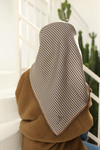 Silk Home Twill İpek Eşarp - 11409-31 Vizon Lacivert Bej