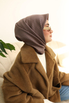 Silk Home Twill İpek Eşarp - 11409-37 Acı Kahve Mor Leylak
