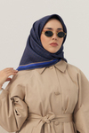 Silk Home Twill İpek Eşarp - 11414-15 Lacivert