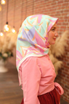 Silk Home Twill İpek Eşarp - 11439-14 Pembe Mavi