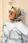 Silk Home Twill İpek Eşarp - 11439-25 Gri Mavi