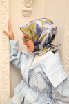 Silk Home Twill İpek Eşarp - 11439-25 Gri Mavi