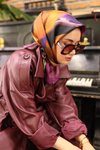 Silk Home Twill İpek Eşarp - 11448-41 Mürdüm Siyah