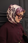 Silk Home Twill İpek Eşarp - 11462-32 Mürdüm Bej