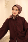 Silk Home Twill İpek Eşarp - 11464-05 Mürdüm